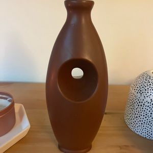 Brown Ceramic minimalist modern vase